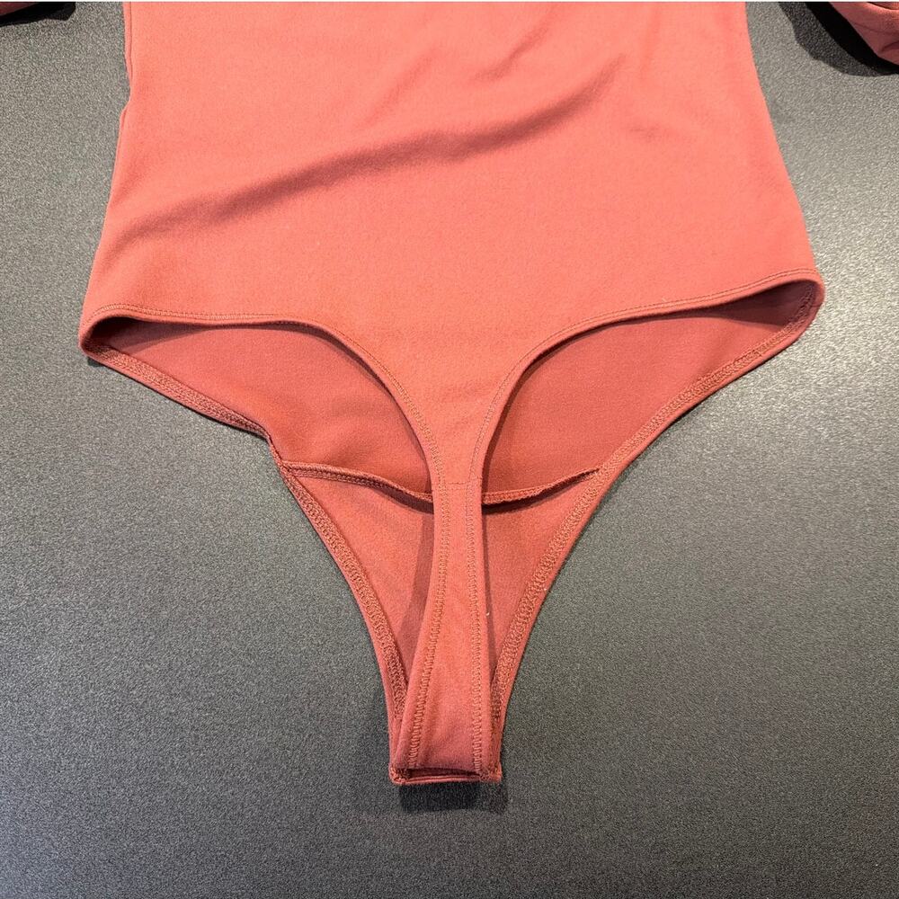 Abercrombie & Fitch Soft A&F Rust Orange Long Sleeve Bodysuit XS - Picture 5 of 6
